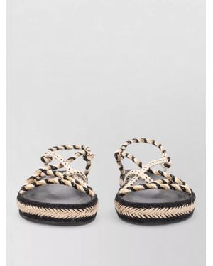 Isabel Marant Sandals Braided Straps Flat Sole Open Toe - Multicolour