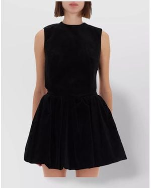 Patou Cotton Cropped Top - Black