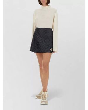Moncler A Line Skirt Featuring Quilted Texture - Black