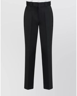 Dickies Cotton Blend Trousers Featuring Pockets - Black