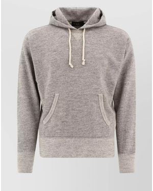 RRL Hooded Sweatshirt With Drawstring And Kangaroo Pocket - Gray