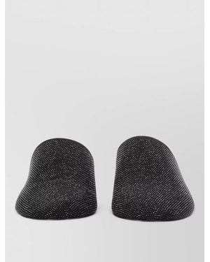 Premiata Leather Mule Flat Sole Rhinestone Detail - Black