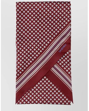 Saint Laurent Silk Printed Lavalliere Scarf - Red