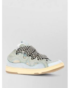 Lanvin Leather And Polyester Low-Top Sneakers - Metallic