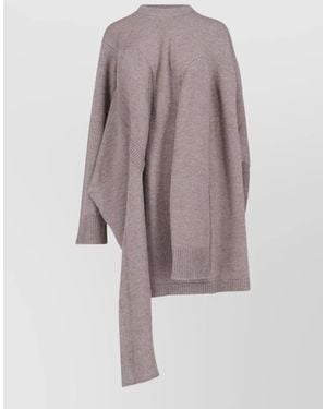 Niccolò Pasqualetti Knit Jumper Asymmetric Long Line Ribbed Cuffs Hem - Multicolour