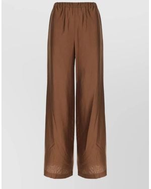 LE SULLY STUDIO Lightweight Wide Leg Tailored Trousers - Brown