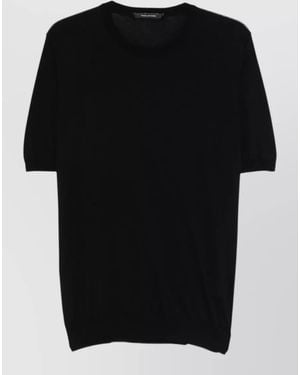 Tagliatore Josh Crew Neck Short Sleeve Jumper - Black