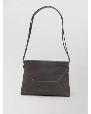 Brunello Cucinelli Leather Shoulder Bag - Grey