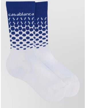 CASABLANCA Logo Socks - Blue