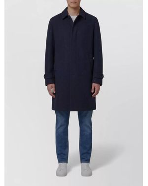 Lardini Silk-Blend Virgin Wool Cashmere Single-Breasted Coat - Blue