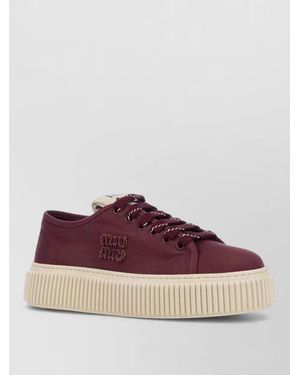 Miu Miu Canvas Trainers - Purple