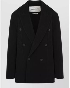 Alberta Ferretti Cashmere Wool Double-Breasted Belted Coat - Black
