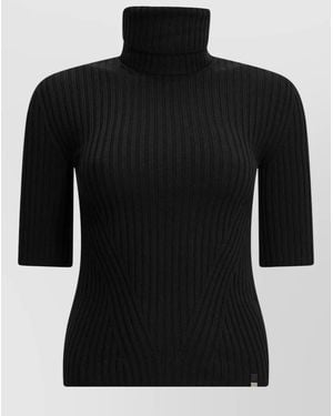 Herno Virgin Wool Turtleneck Sweater - Black