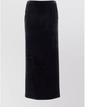 Fendi Velvet Slim-Fit Long Skirt - Black