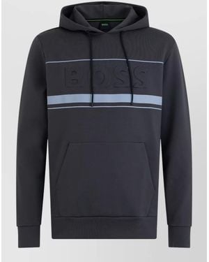 BOSS Hooded Sweatshirt Modern Design Long Sleeves - Gray