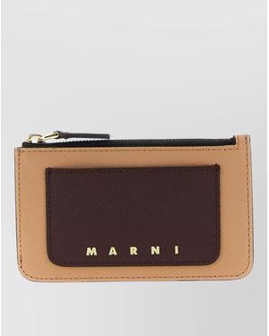Marni Leather Cardholder - Brown