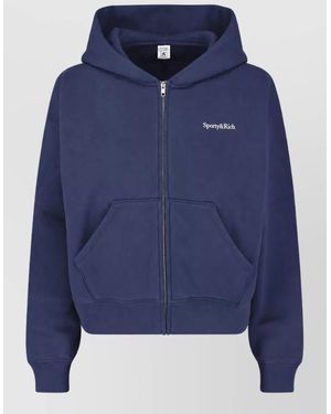 Sporty & Rich Sweatshirt Jacket - Blue