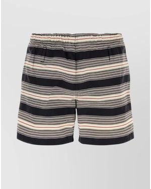Prada Embroidered Swim Shorts - Gray