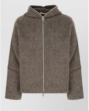 Our Legacy Wool Hooded Sweater Long Sleeves Textured - Brown
