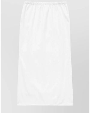 1989 STUDIO Asymmetric Long Straight Skirt - White