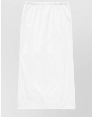 1989 STUDIO Asymmetric Long Straight Skirt - White
