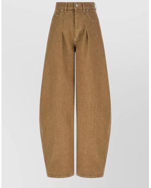 Jacquemus Denim Wide-Leg Trousers - Natural
