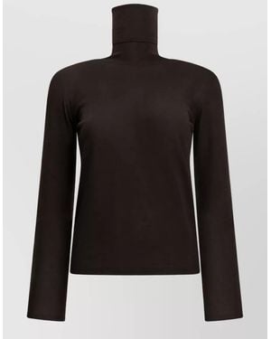 Max Mara Virgin Wool Turtleneck Sweater - Black