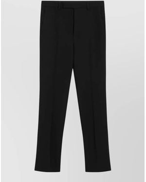 Gucci Tailored Pants Front Pleats Belt Loops - Black