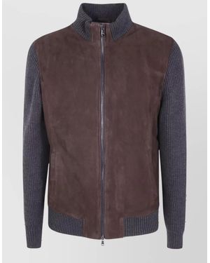 Barba Napoli Leather Jacket - Brown