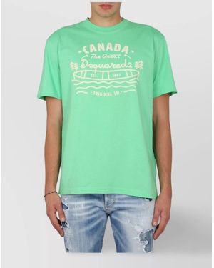 DSquared² Logo Print T-Shirt - Green