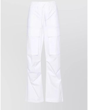 P.A.R.O.S.H. Cotton Straight-Leg Cargo Trousers - White