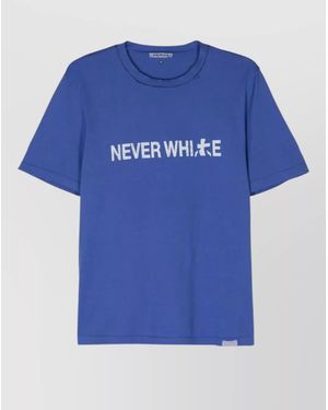 Premiata Graphic Crew Neck T Shirt Short Sleeves - Blue