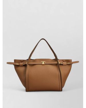 Tod's Small Structured Tote Bag Top Handles - Brown
