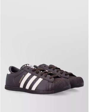 adidas Originals Leather Low-Top Lace-Up Trainers - Multicolour
