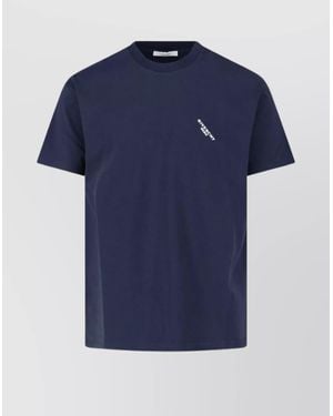 Tシャツ・カットソー GIVENCHY NAVY SHORT-SLEEVED T-SHIRT WITH LOGO Givenchy 4G Logo Sketch T-Shirt Navy Men's - US