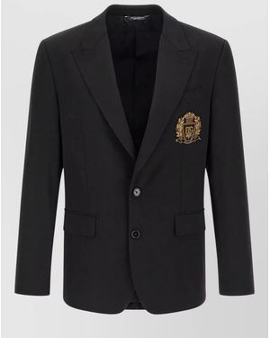 Dolce & Gabbana Sicilia Light Tailored Blazer Jacket - Black
