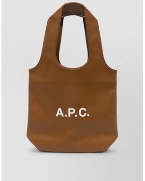 A.P.C. Ninon Small Shoulder Tote Bag - Brown