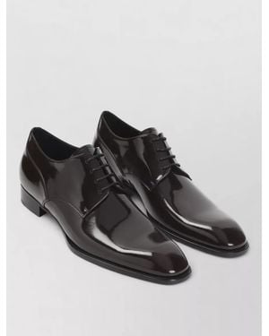 Saint Laurent Lindon 25 Lace Up Calf Leather - Black