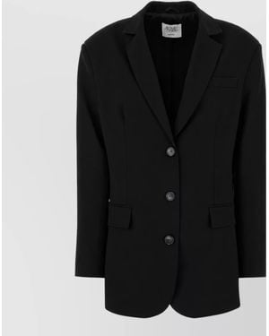 LE SULLY STUDIO Stretch Wool Blend Blazer - Black