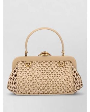 Cult Gaia Zuma Mini Shoulder Bag Top Handle - Natural