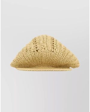 Prada Raffia Baker Boy Hat - Metallic