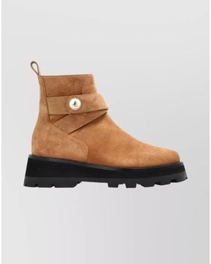 Jimmy Choo Ankle Boots With Lug Sole And Round Toe - White