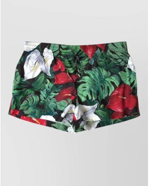 Dolce & Gabbana Floral Deck Shorts - Green