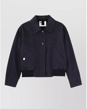 Margaret Howell Cotton Regular-Fit Cropped Jacket - Blue