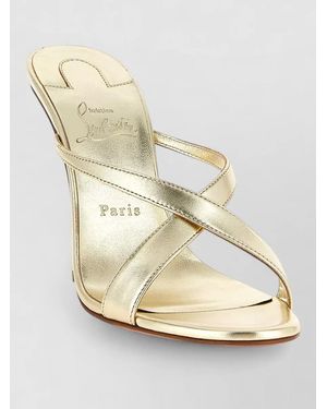 Christian Louboutin Leather Mules - Natural