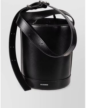 Jil Sander Cannolo Bucket Bucket Bag - Black
