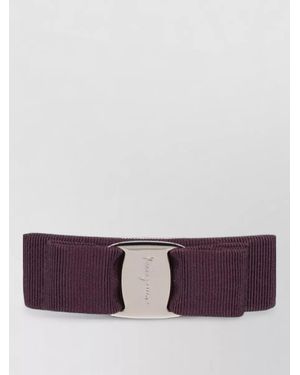 Ferragamo Hair Accessories Bow Design Textured Fabric - Purple