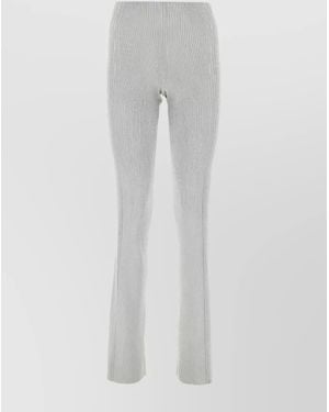 Dion Lee Knit Ribbed Flared Pants - Gray