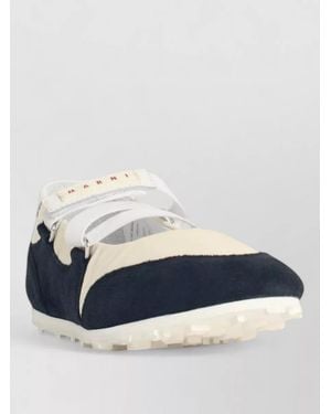 Marni Ballerina Shoes Fabric And Suede - Blue