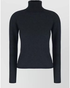 Vanisé Cashmere Turtleneck Jumper Long Sleeves - Blue